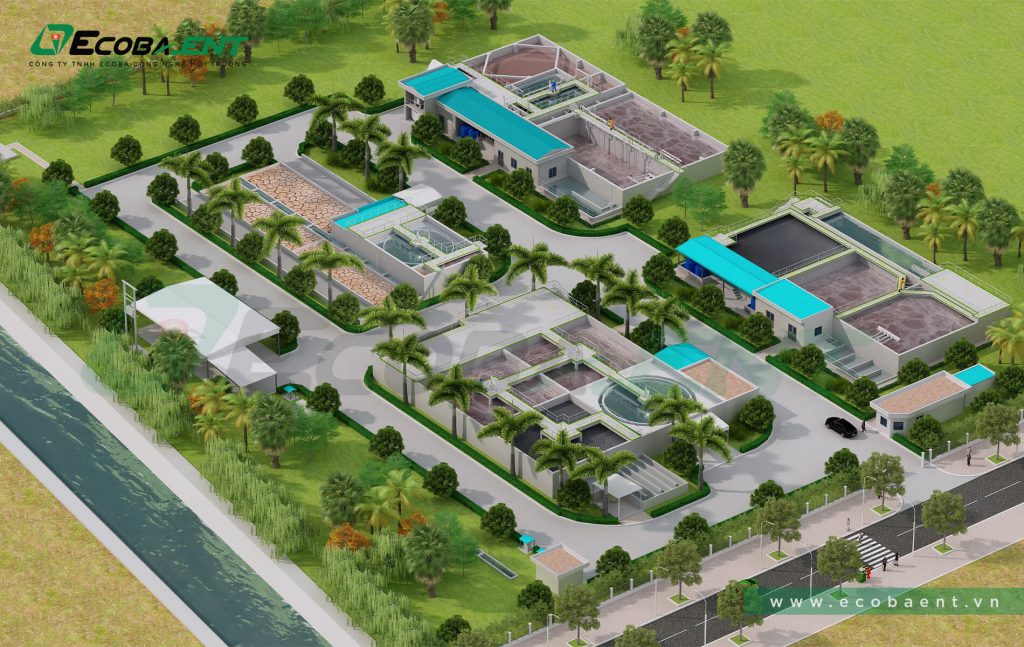 The centralized wastewater treatment plant for Pho Noi A industrial park